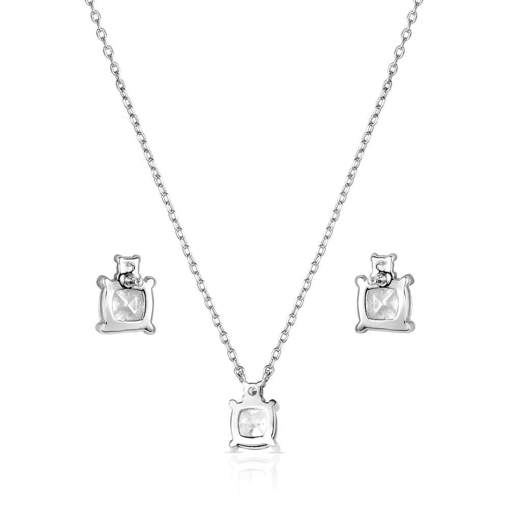 Montana Silversmiths JS6292 Jewelry Set, Zirconia Crystal, Clear, Brass/Stainless Steel
