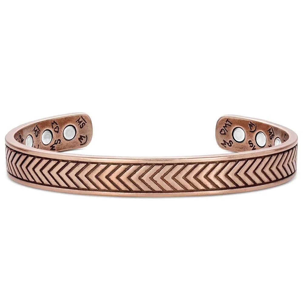 Montana Silversmiths BC6285 Cuff Bracelet, One-Size, Herringbone, Brass
