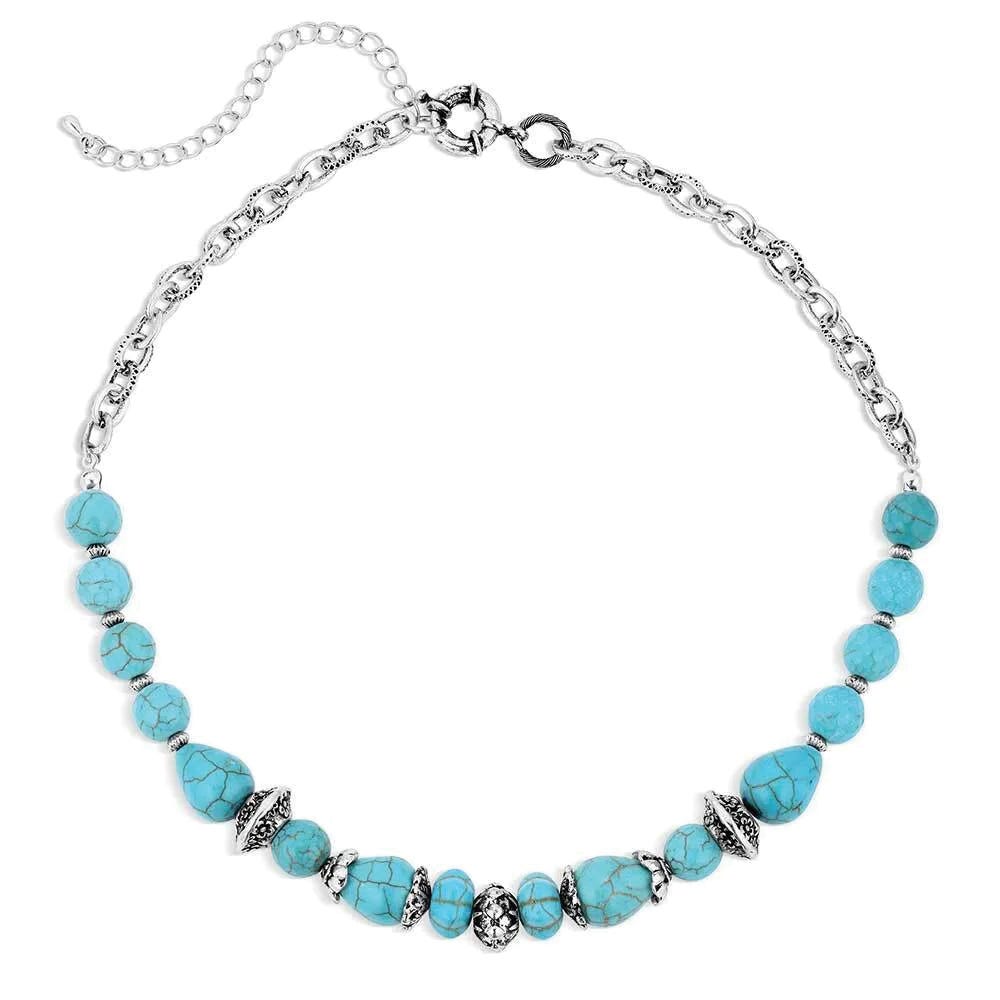 Montana Silversmiths ANC6261 Necklace, Bead, Turquoise, Zinc Alloy