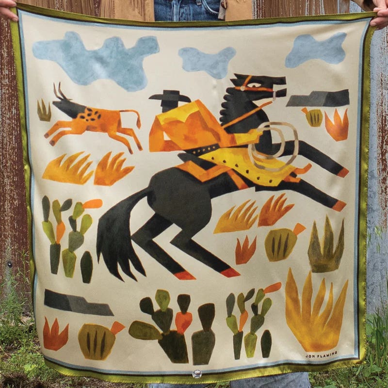 Fringe Scarves Stray Silk Scarf, L