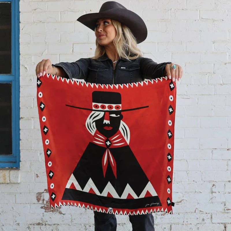 Fringe Scarves Girl with The Wide Brimmed Hat Silk Scarf, L