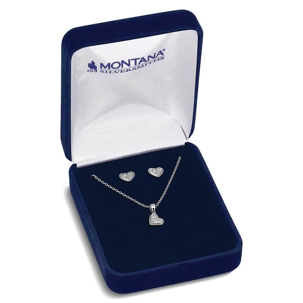Montana Silversmiths JS6230 Jewelry Set, Zirconia Crystal, Brass/Stainless Steel