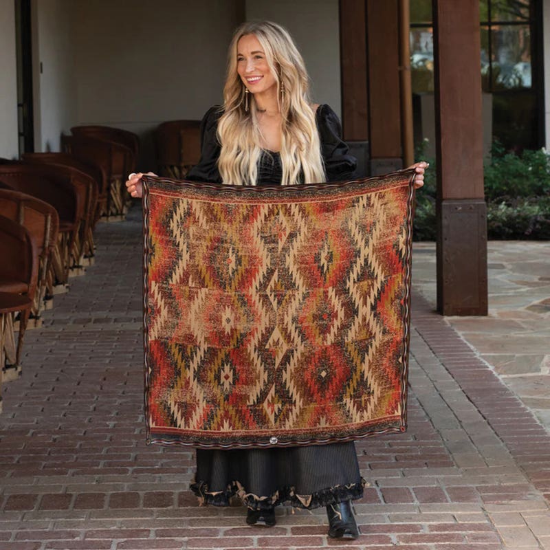 Fringe Scarves Just Praying Silk Scarf, Multi-Color, L