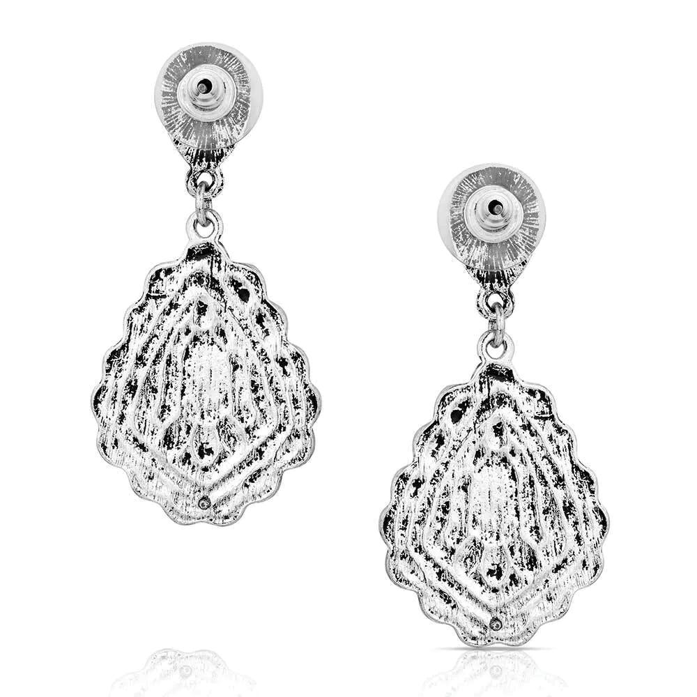 Montana Silversmiths AER6254 Earrings, Etched, Turquoise, Stainless Steel/Zinc Alloy