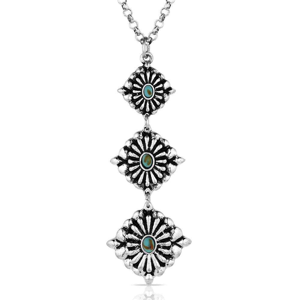 Montana Silversmiths ANC6257 Necklace, Floral, Turquoise, Zinc Alloy
