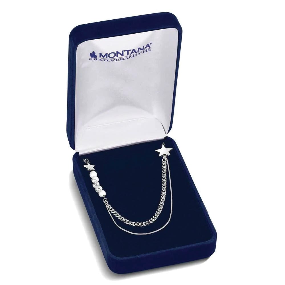Montana Silversmiths NC6304 Necklace, Howlite, Brass