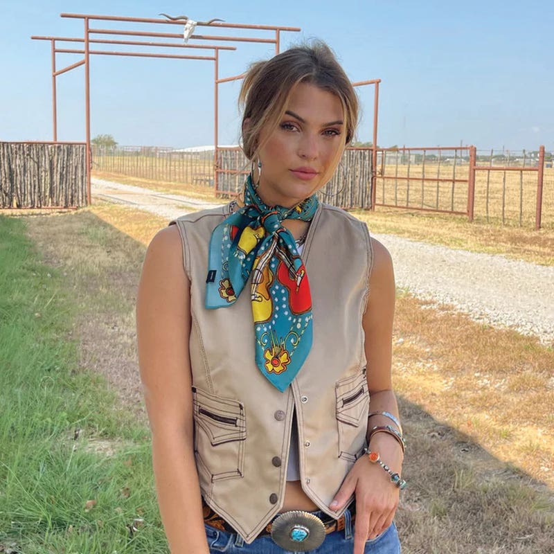Fringe Scarves Porter Silk Scarf, Turquoise, L