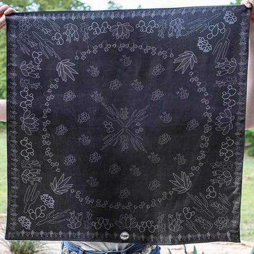 Fringe Scarves Scarf, S, Silk, Black/Gray/Silver