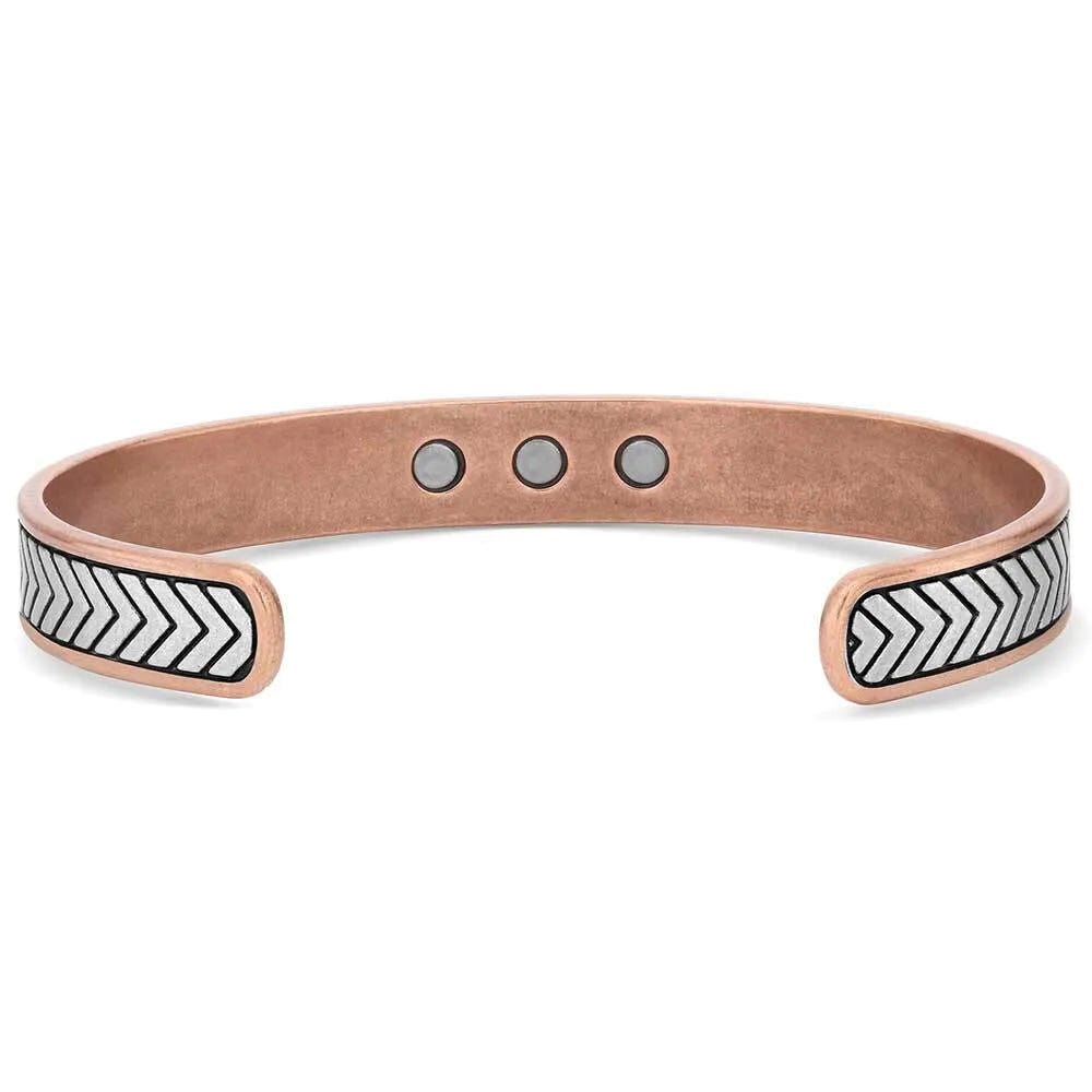 Montana Silversmiths BC6180 Cuff Bracelet, One-Size, Pointed Etched, Brass