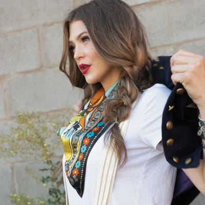 Fringe Scarves Ranger Silk Scarf, Black, S