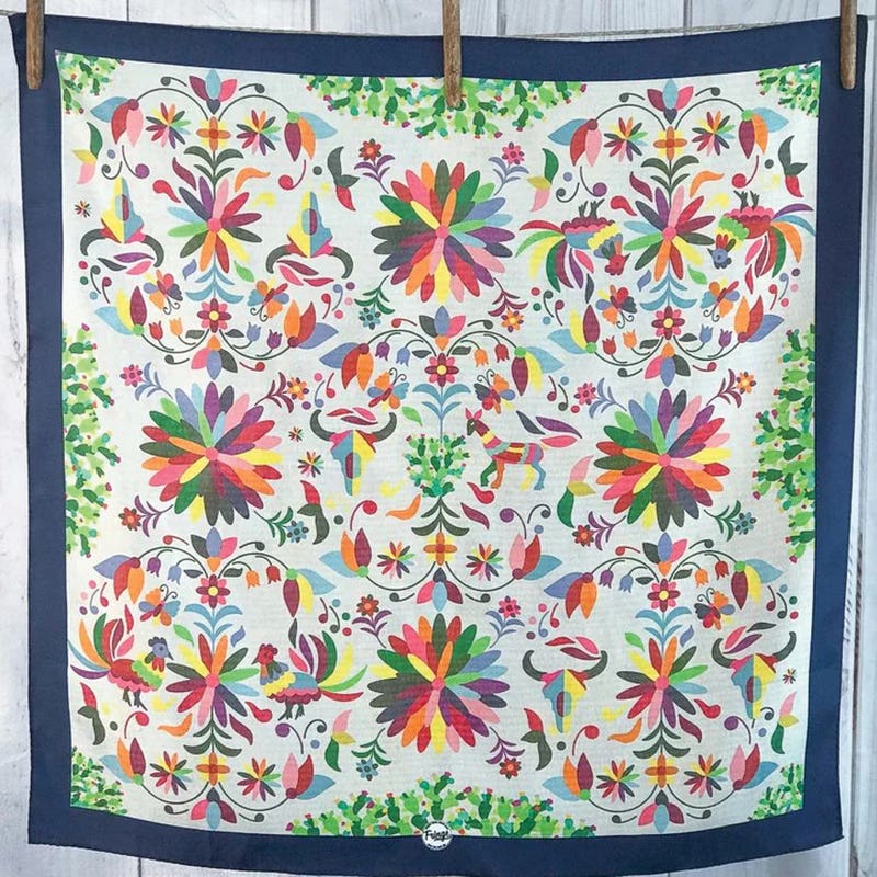 Fringe Scarves Otomi Silk Scarf, S