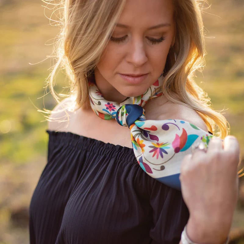 Fringe Scarves Otomi Silk Scarf, S