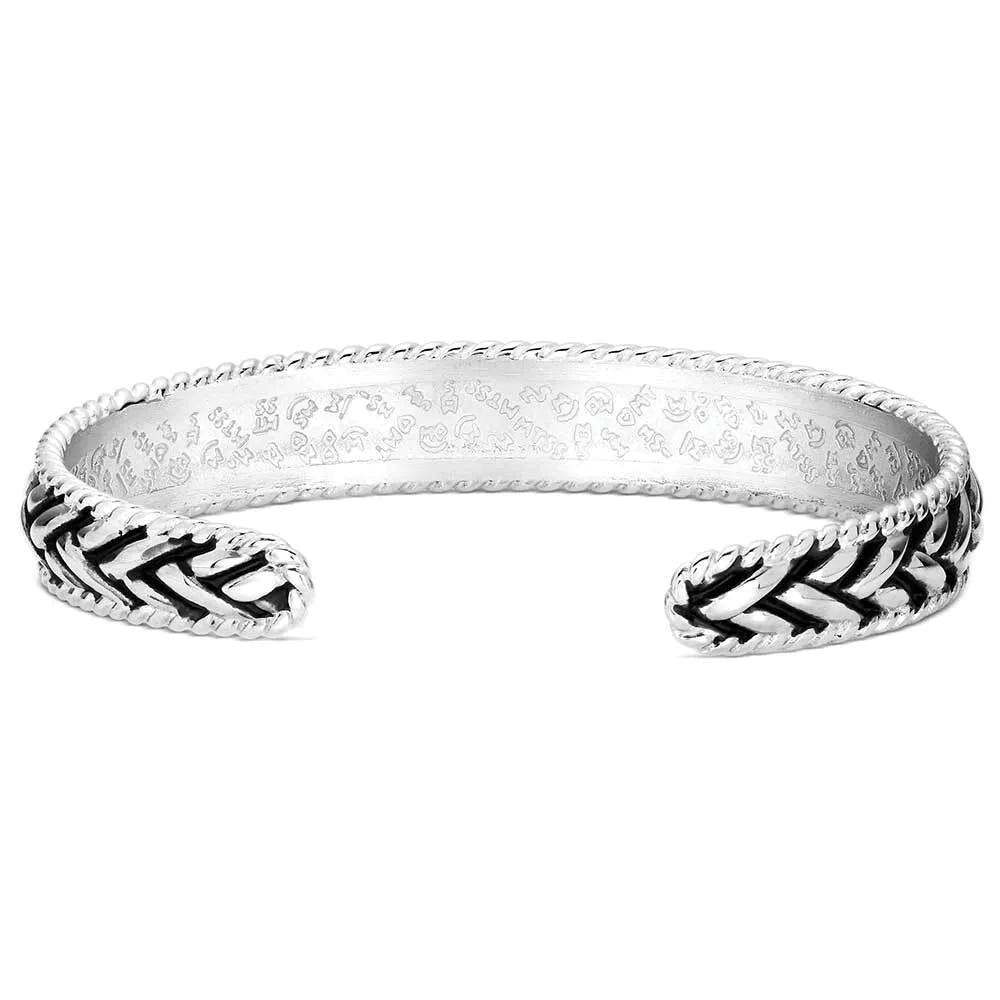 Montana Silversmiths BC6284 Cuff Bracelet, One-Size, Twisted Rope, Woven, Stainless Steel