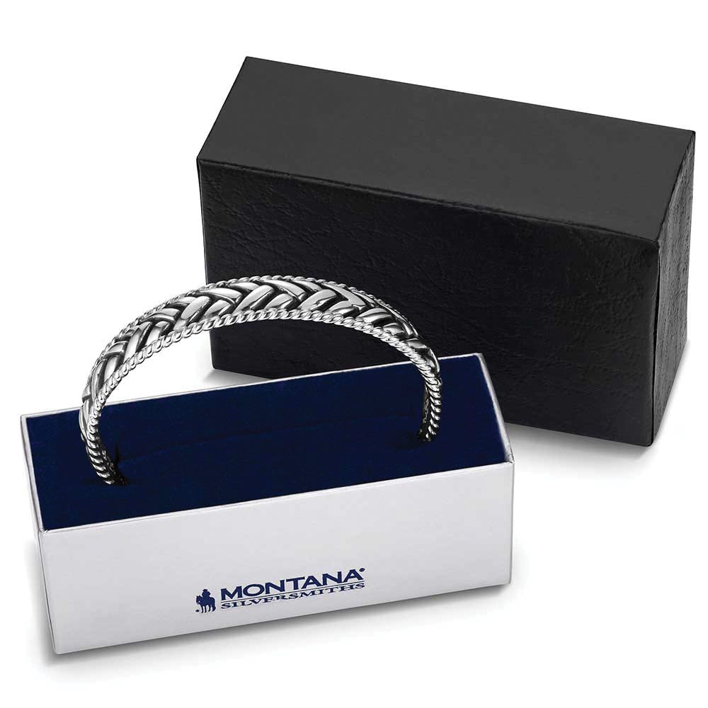 Montana Silversmiths BC6284 Cuff Bracelet, One-Size, Twisted Rope, Woven, Stainless Steel