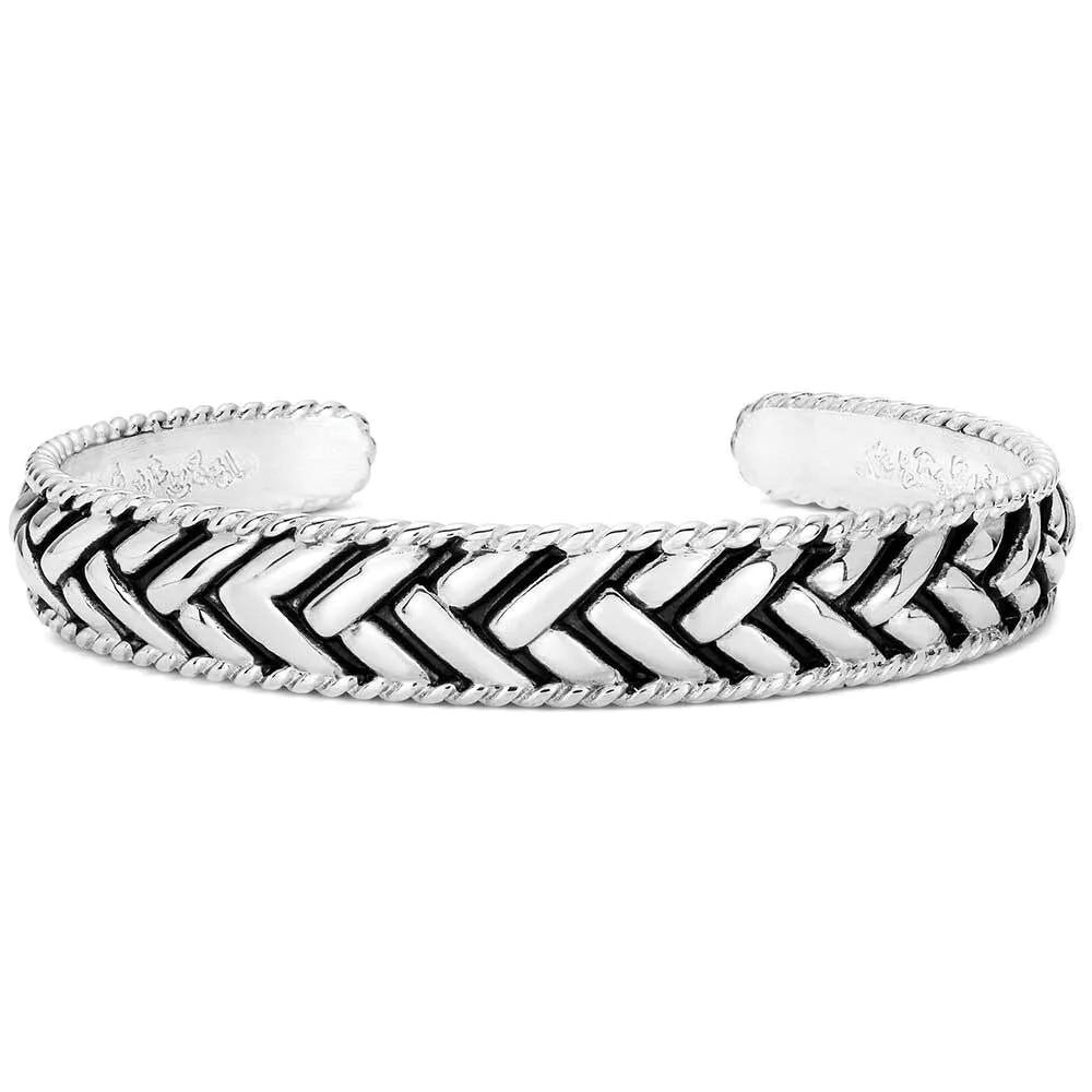 Montana Silversmiths BC6284 Cuff Bracelet, One-Size, Twisted Rope, Woven, Stainless Steel