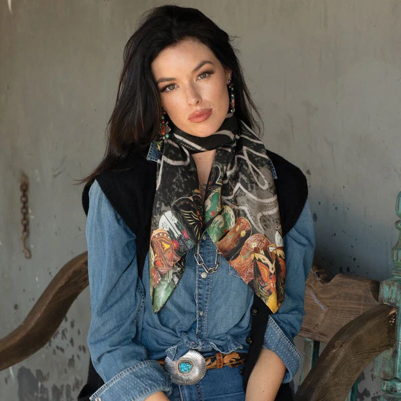 Fringe Scarves Topsy Silk Scarf, L