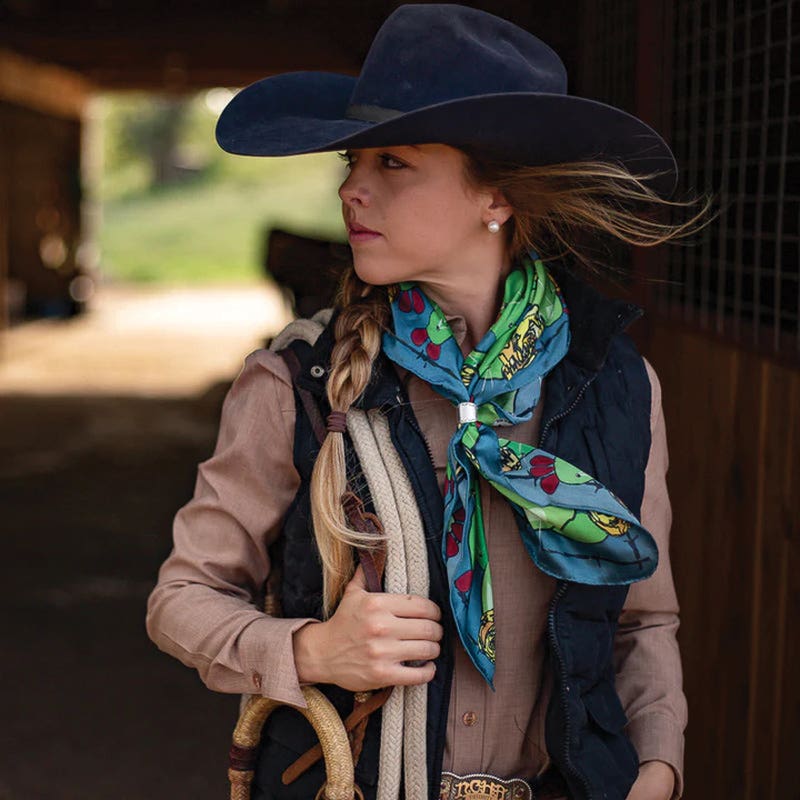 Fringe Scarves Be Pearful Scarf, Blue, S