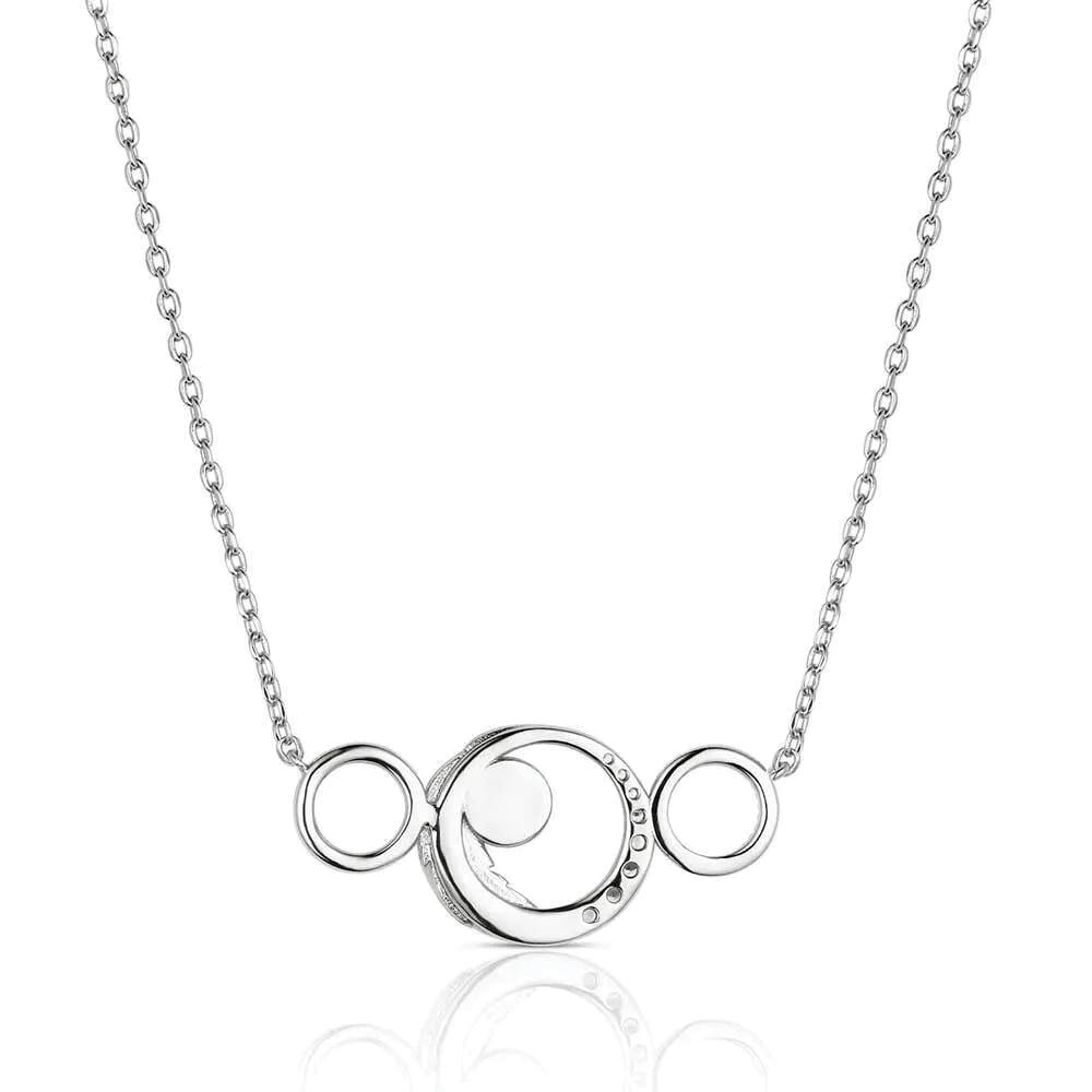 Montana Silversmiths NC6308 Necklace, Hoop, Turquoise, Zirconia Crystal, Brass
