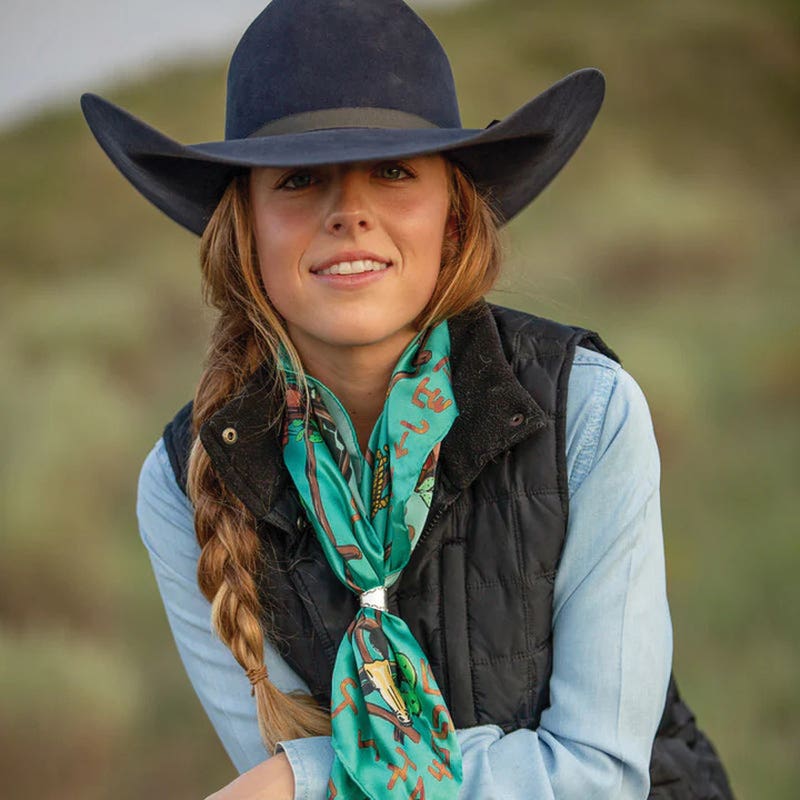 Fringe Scarves Stick Your Neck Out And Tie One On Silk Scarf, Aqua, S