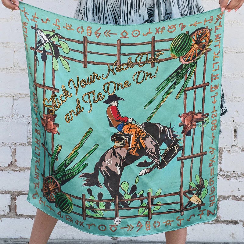 Fringe Scarves Stick Your Neck Out And Tie One On Silk Scarf, Aqua, S