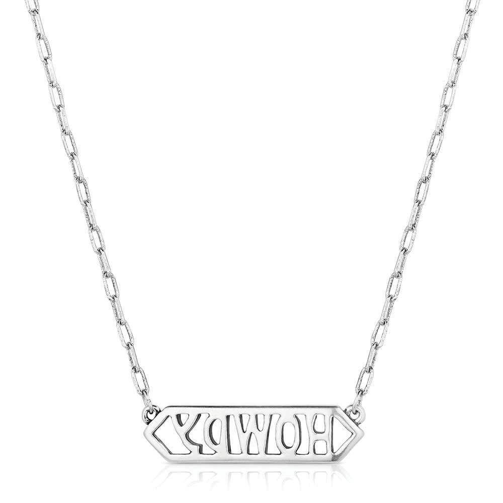 Montana Silversmiths NC6203 Necklace, Howdy Bar, Zinc Alloy