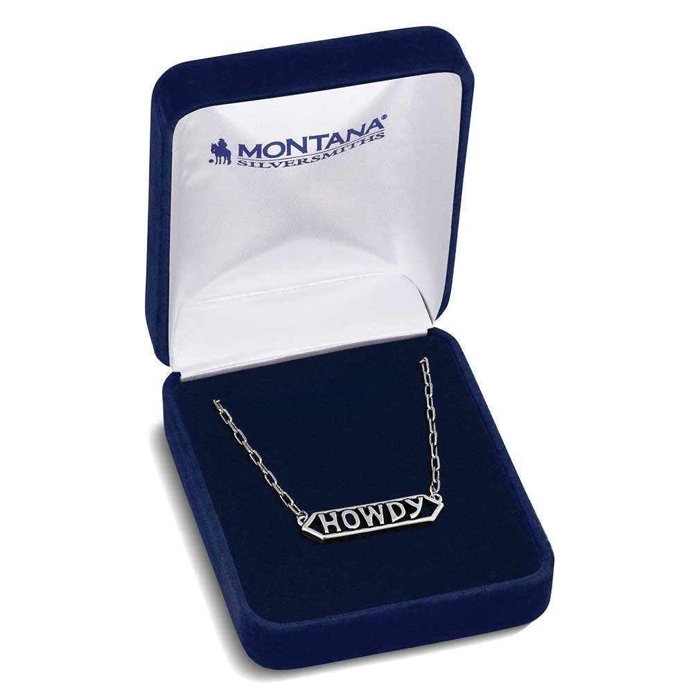 Montana Silversmiths NC6203 Necklace, Howdy Bar, Zinc Alloy