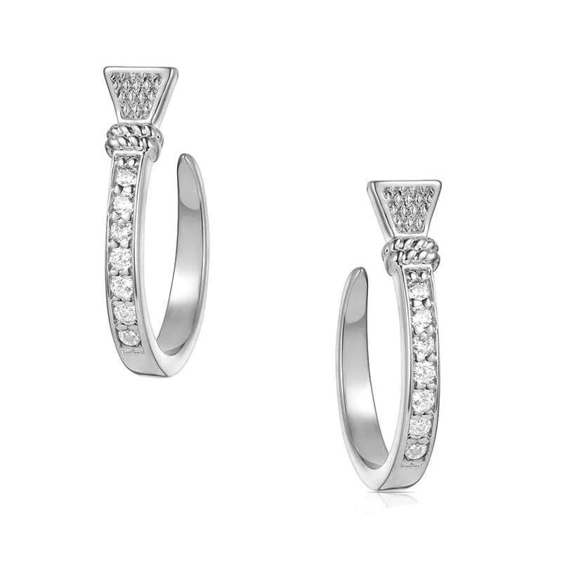 Montana Silversmiths ER6328 Earrings, Engraved, Hoop, Brass/Stainless Steel