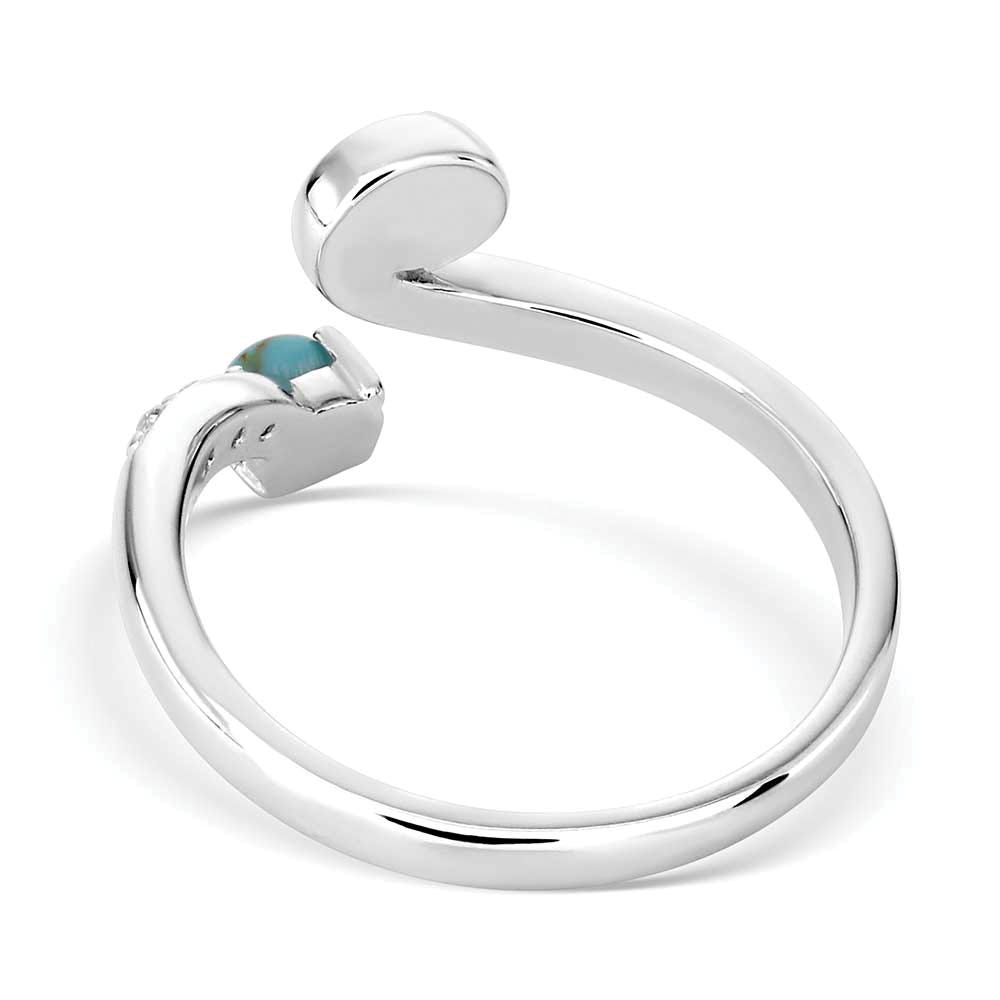 Montana Silversmiths RG6219 Ring, One-Size, Opal, Turquoise, Zirconia Crystal, Sterling Silver