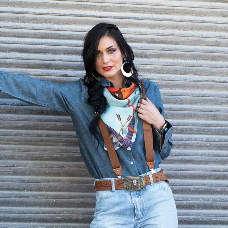 Fringe Scarves Rodeo King Silk Scarf, Multi-Color, L