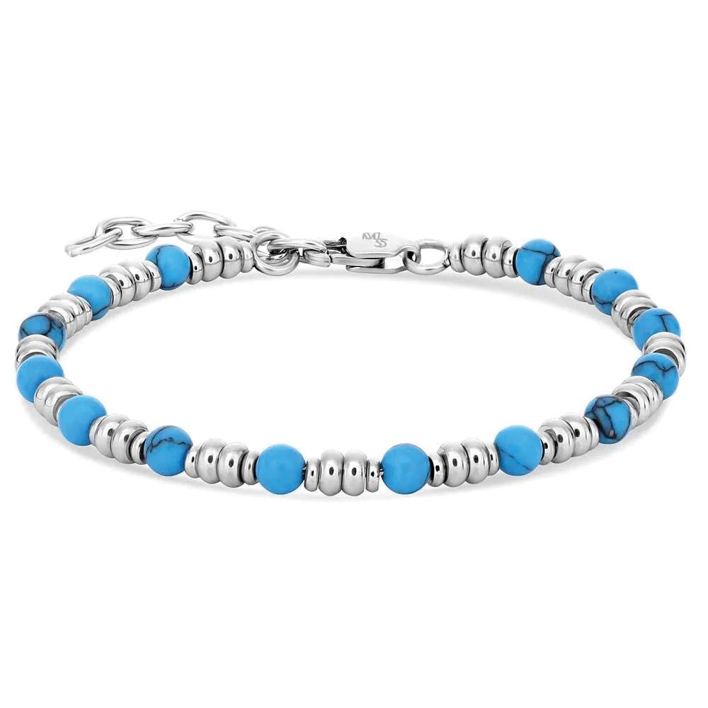 Montana Silversmiths BC6185 Bracelet, Bead, Turquoise, Stainless Steel