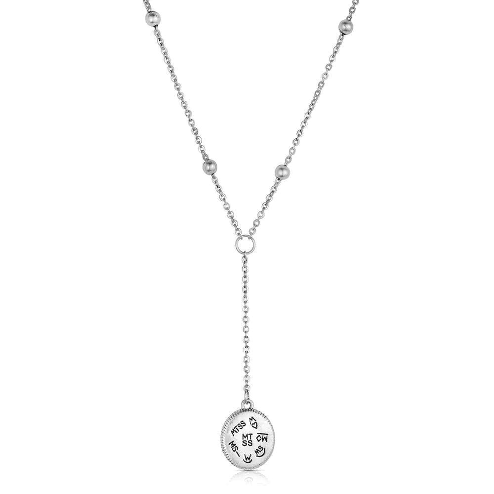 Montana Silversmiths NC6316 Necklace, Etched, Turquoise, Brass