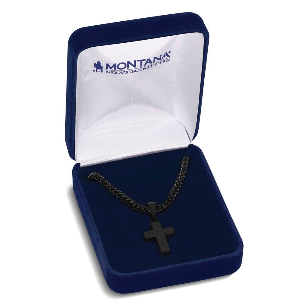 Montana Silversmiths NC6287 Necklace, Strong Horizons Cross, Brass