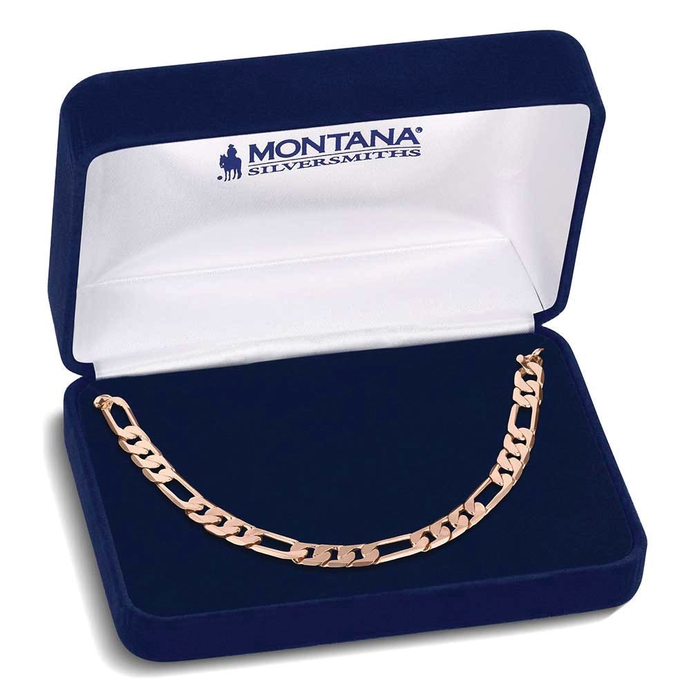 Montana Silversmiths NC6286 Necklace, Rustic Solstice Figaro Chain, Brass