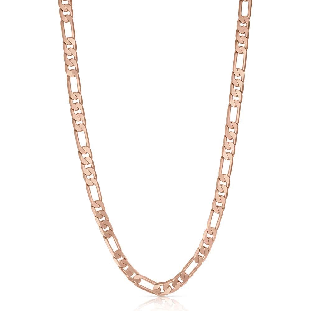 Montana Silversmiths NC6286 Necklace, Rustic Solstice Figaro Chain, Brass