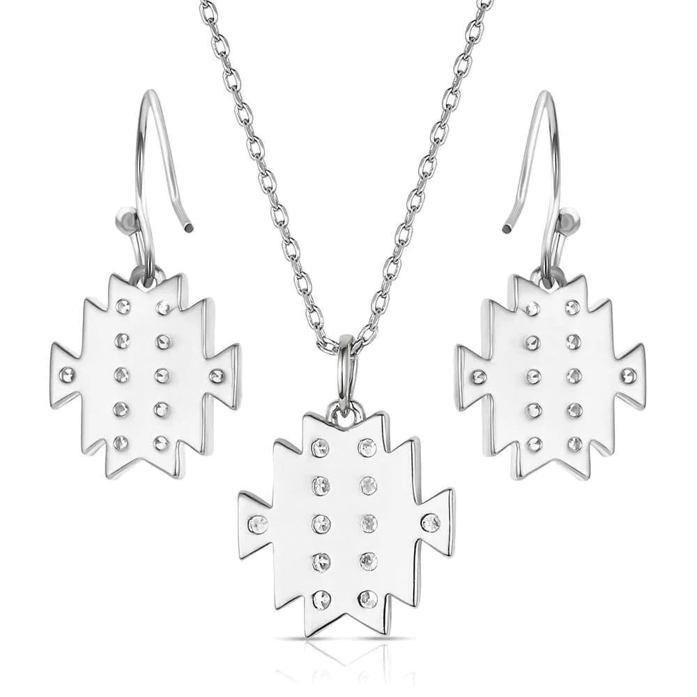 Montana Silversmiths JS6293 Jewelry Set, Women's, Zirconia Crystal, Brass/Stainless Steel