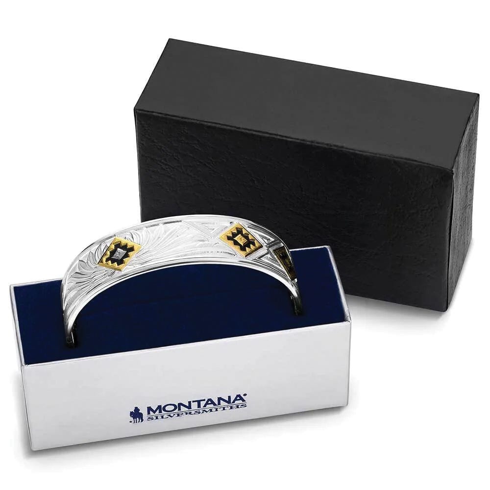 Montana Silversmiths AMBC6177 Cuff Bracelet, One-Size, Engraved Wing, Brass