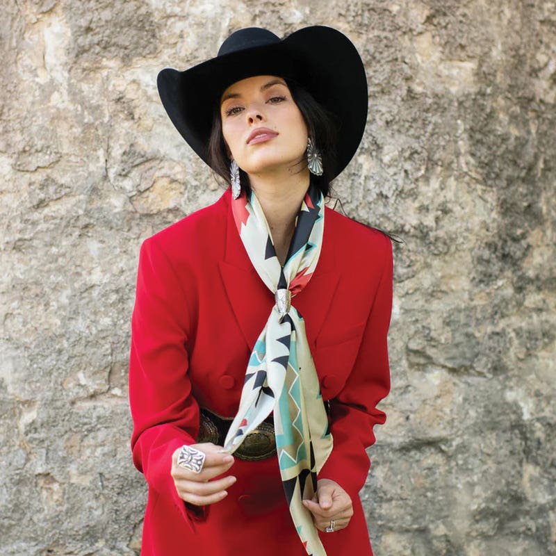 Fringe Scarves Oakley Silk Scarf, L