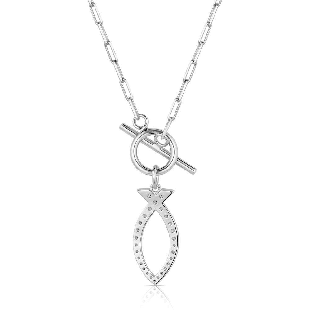 Montana Silversmiths NC6211 Necklace, Women's, Graceful Waters, Cubic Zirconia Crystal, Brass