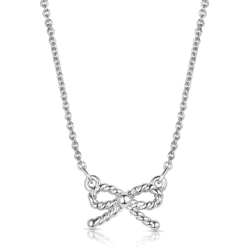 Montana Silversmiths NC6295 Necklace, Roped Bow, Zinc Alloy