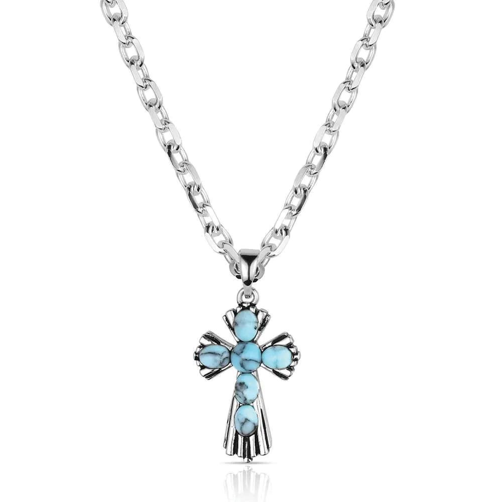 Montana Silversmiths NC6319 Necklace, Turquoise, Brass