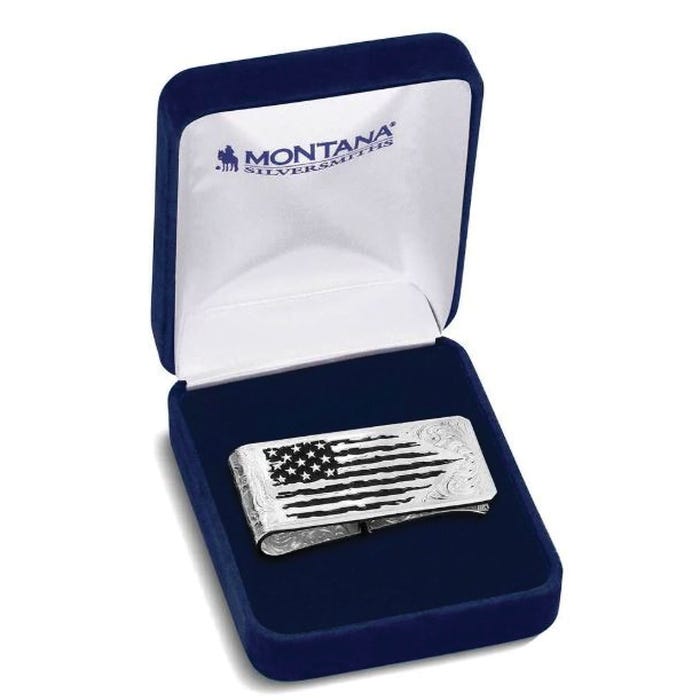 Montana Silversmiths AMMCL6161 Money Clip, Brass, Silver