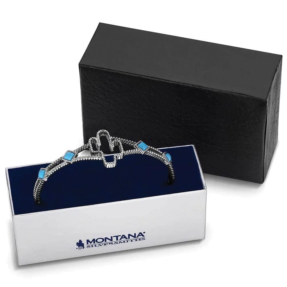 Montana Silversmiths BC6326 Cuff Bracelet, One-Size, Turquoise, Brass