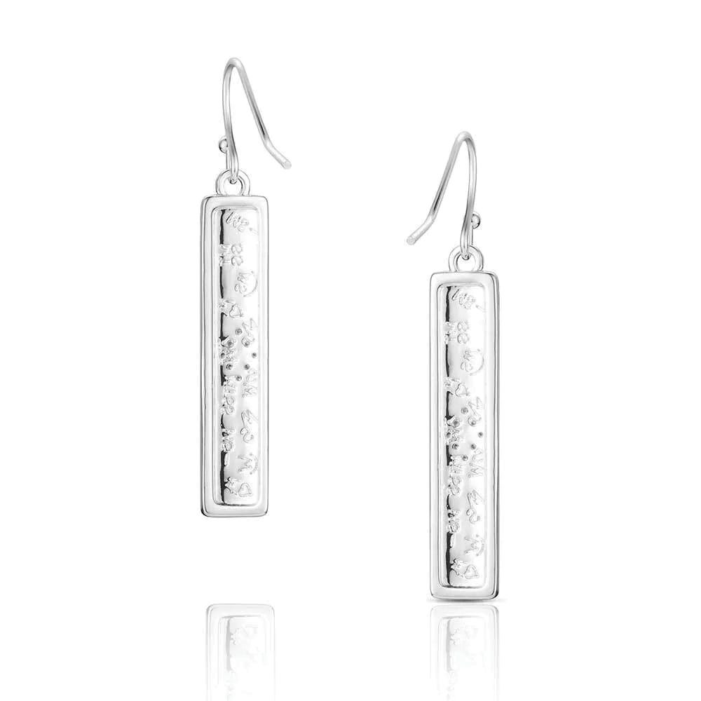 Montana Silversmiths ER6306 Earrings, Crystal, Clear, Brass/Stainless Steel
