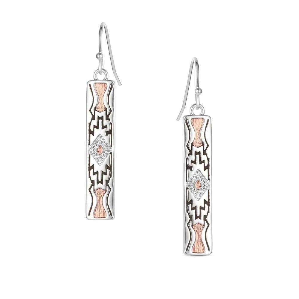 Montana Silversmiths ER6306 Earrings, Crystal, Clear, Brass/Stainless Steel