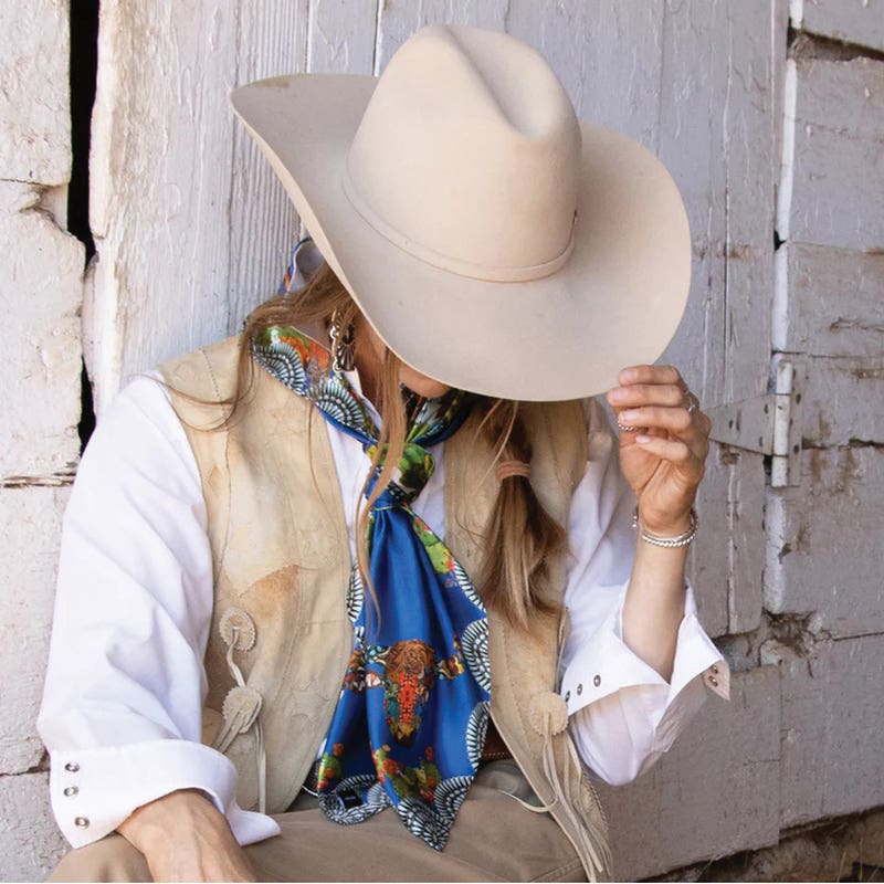 Fringe Scarves Pecos Silk Scarf, L
