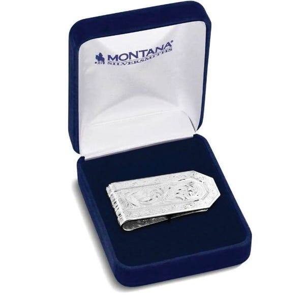 Montana Silversmiths MCL6149NF Money Clip, Brass, Silver