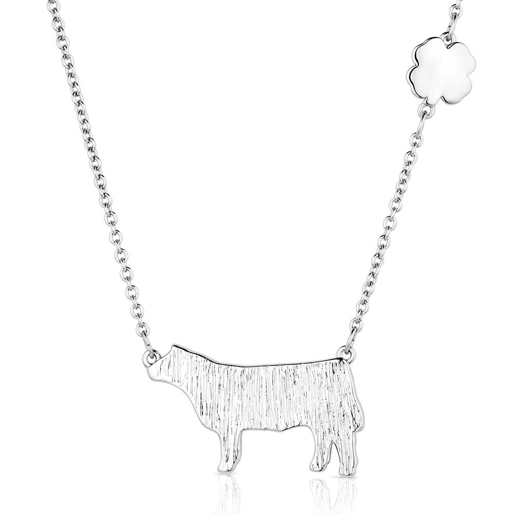 Montana Silversmiths NC6235 Necklace, Women's, 4-H Steer Showman, Brass