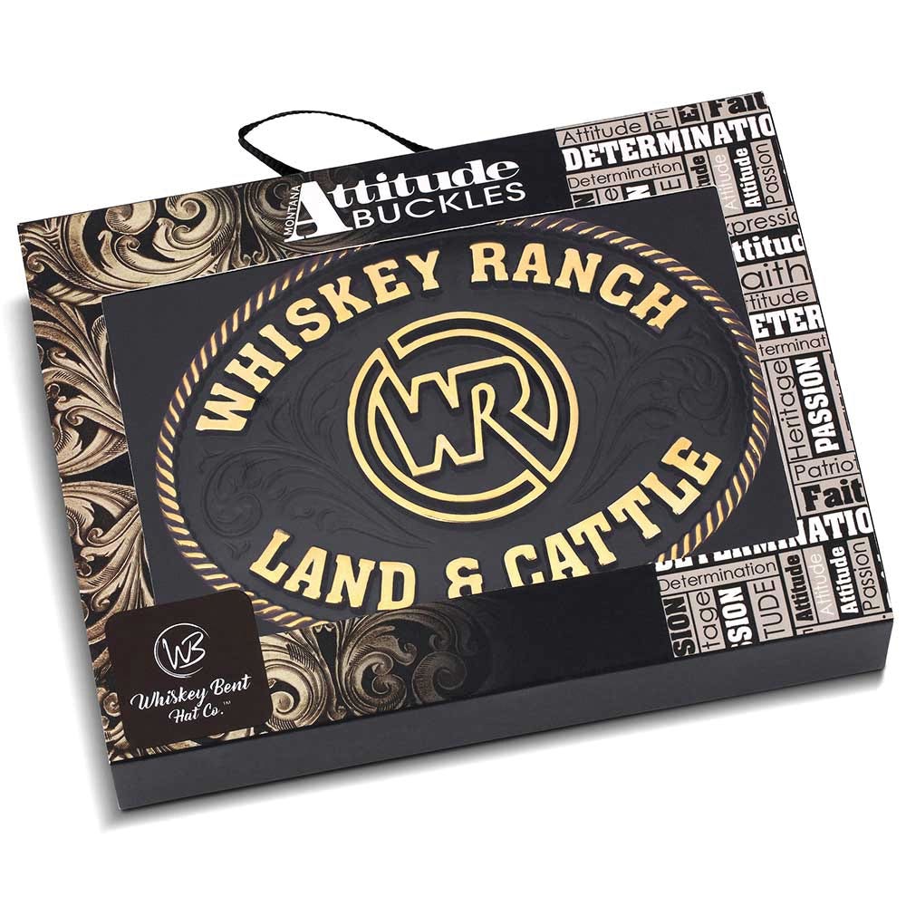 Montana Silversmiths Classic Whiskey Ranch Gold Belt Buckle