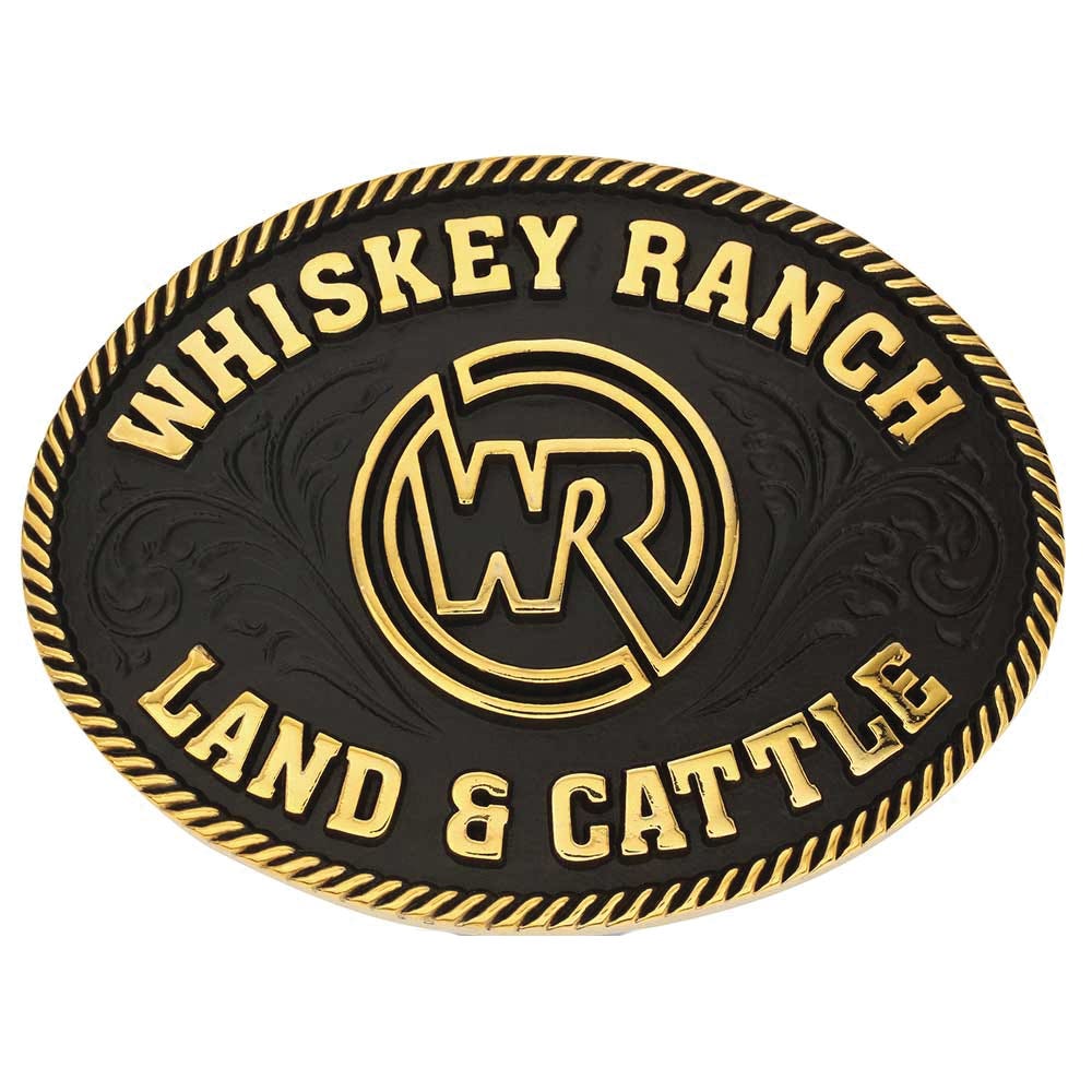Montana Silversmiths Classic Whiskey Ranch Gold Belt Buckle