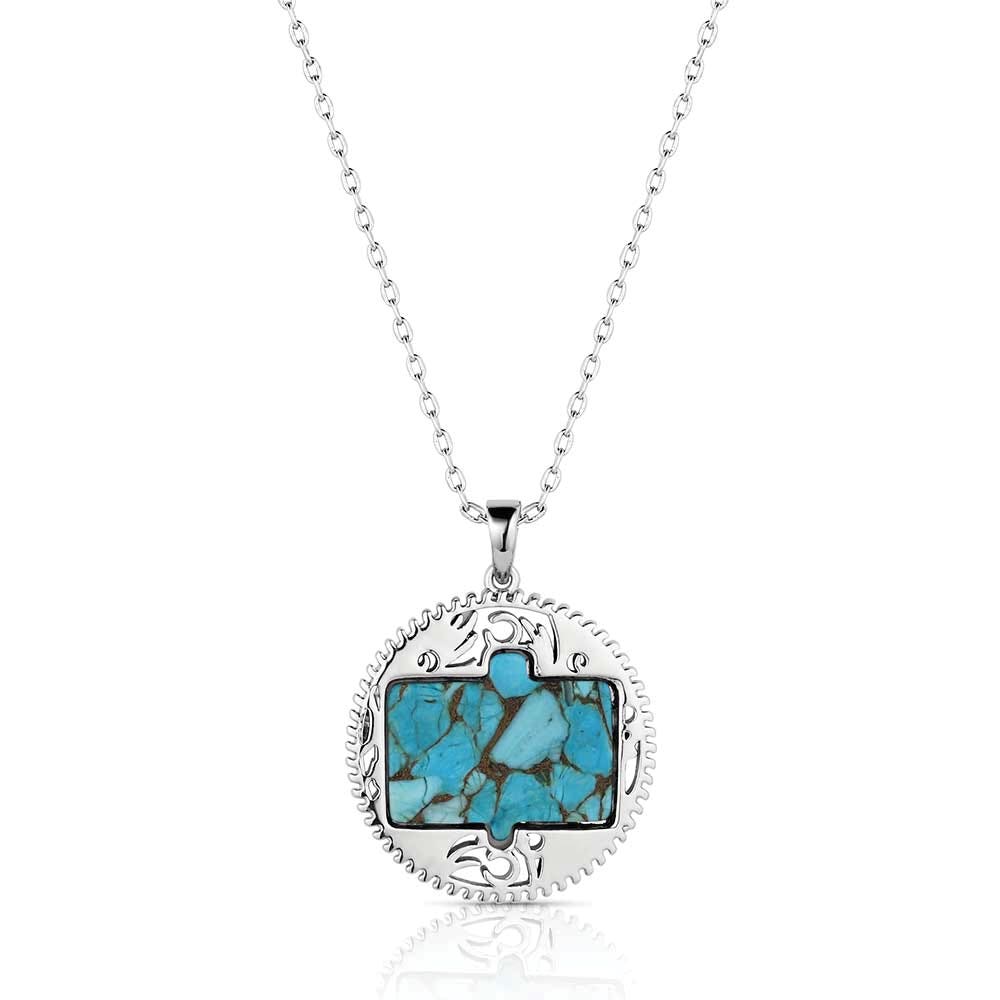 Montana Silversmiths NC6184 Necklace, Women's, Strength of The Thunderbird, Turquoise, Brass